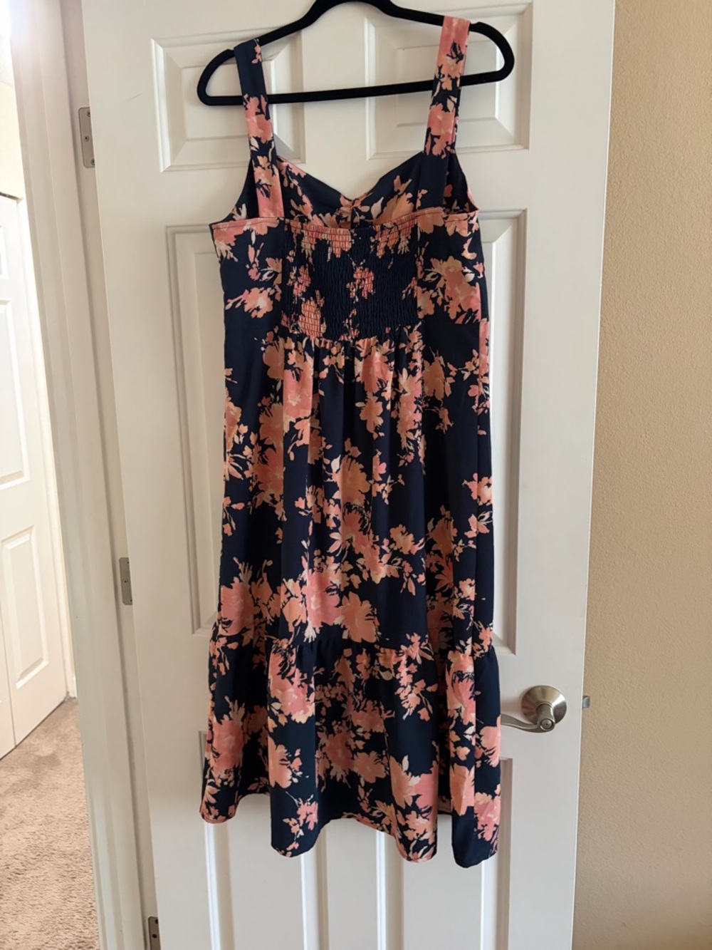 Maurice’s Navy Floral Sundress with Pink Blossom Print